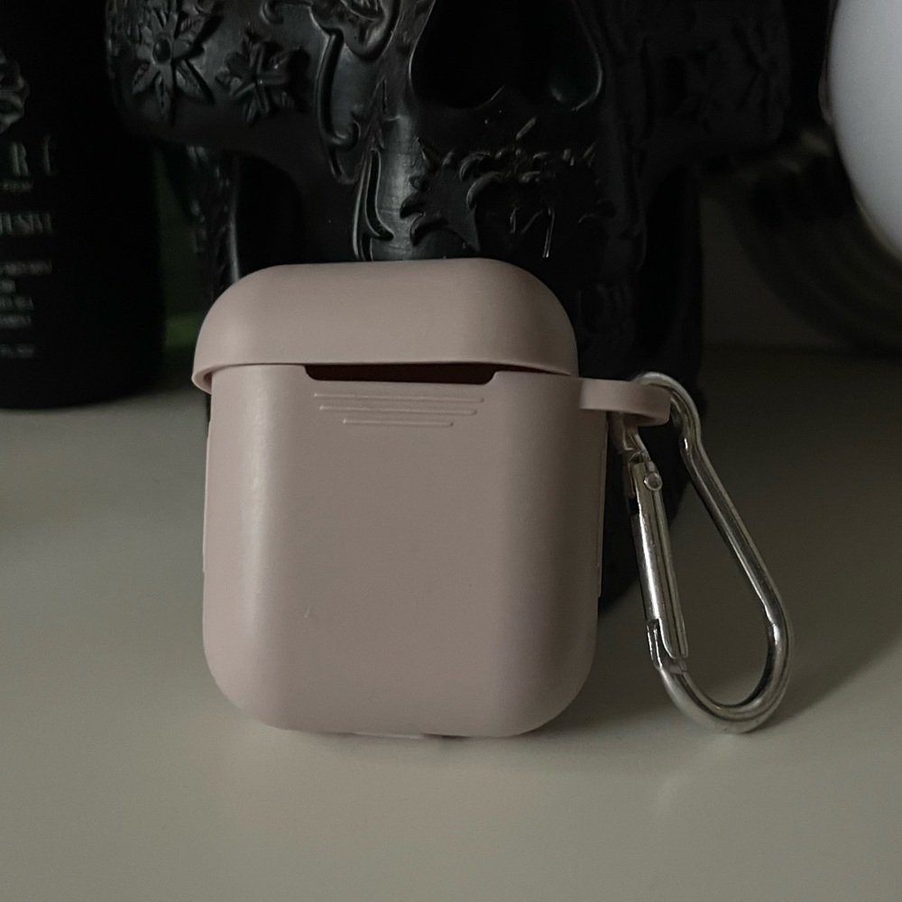 3/$15 AirPods Case Soft Silicone Skin Cover Protective Case with Keychain Purple